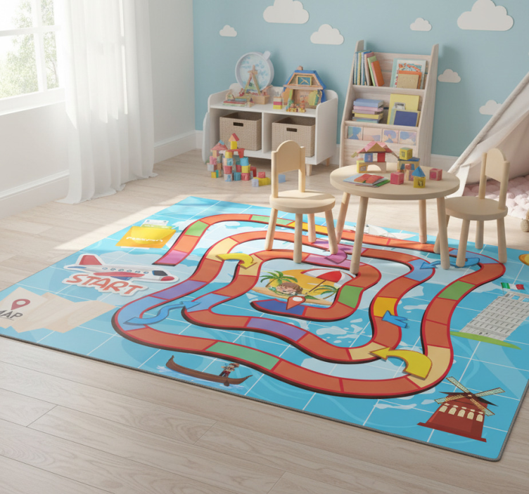 Game vinyl rug for board game travel - TenStickers