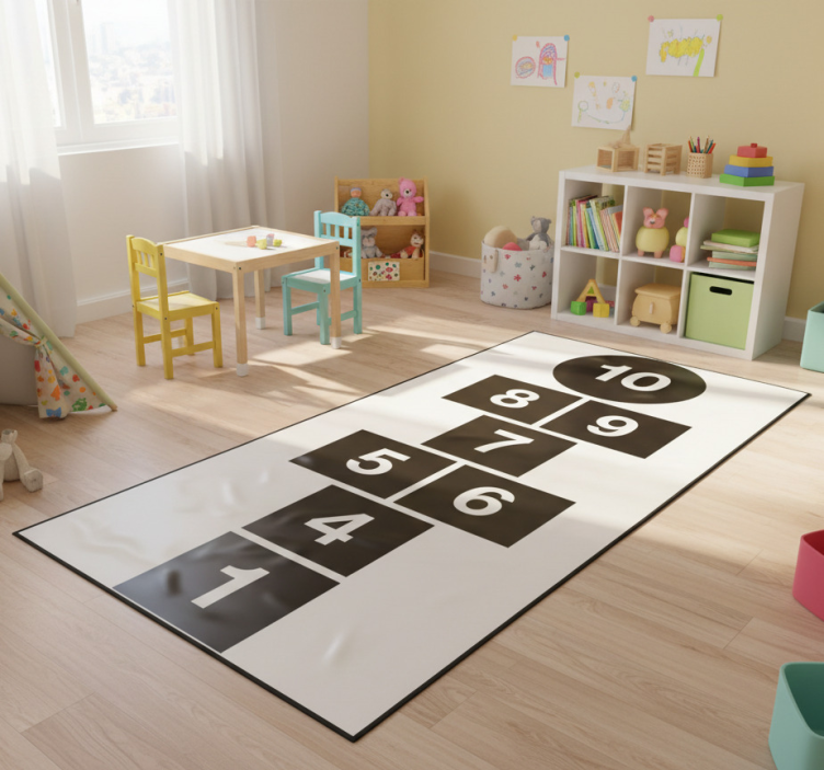 Game vinyl rug hopscotch squares - TenStickers