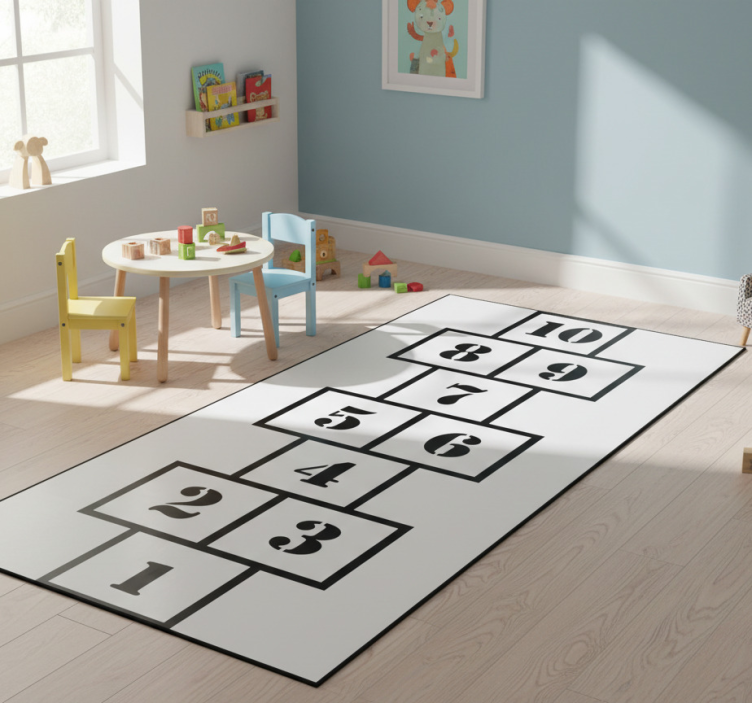 Game vinyl rug modern hopscotch design - TenStickers