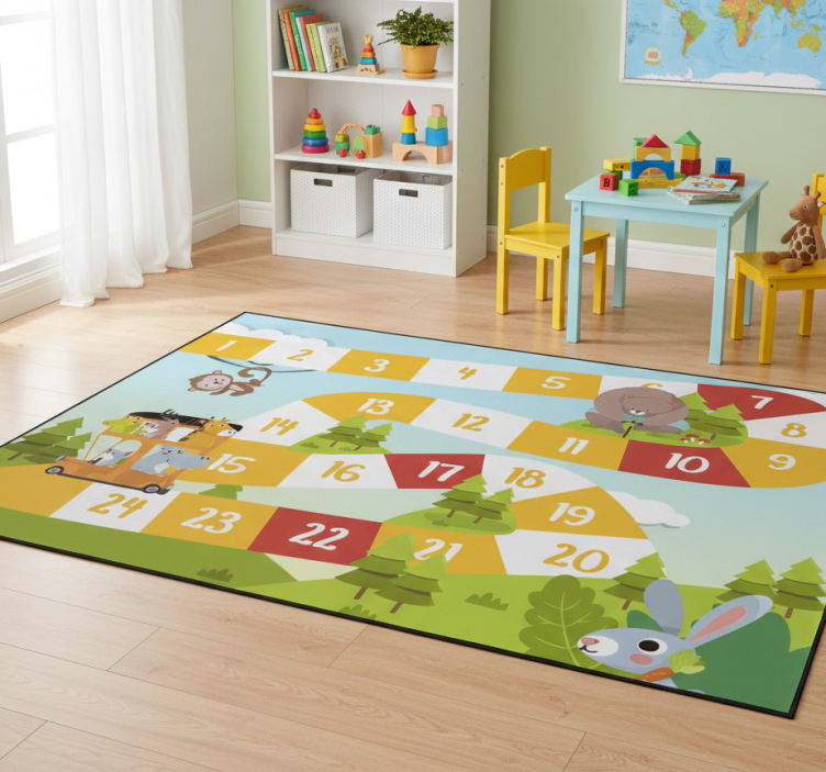 Game vinyl rug wildlife board game design - TenStickers