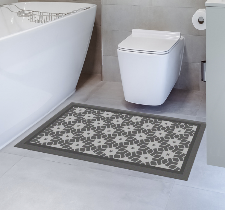 Geometric Bath Rug bathroom vinyl rug - TenStickers