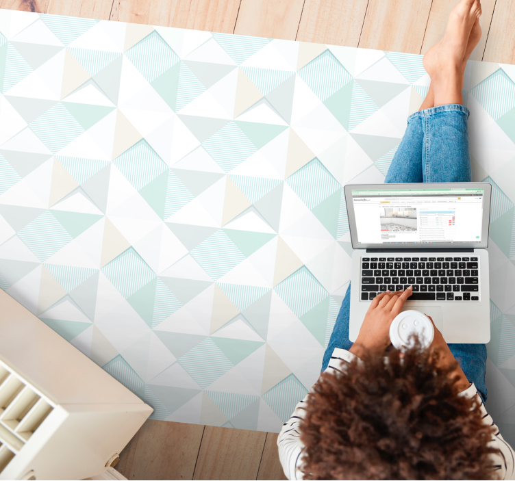 Geometric Pattern Overlay Rug - TenStickers