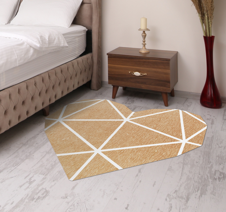 Geometric Heart Shape modern vinyl rug - TenStickers