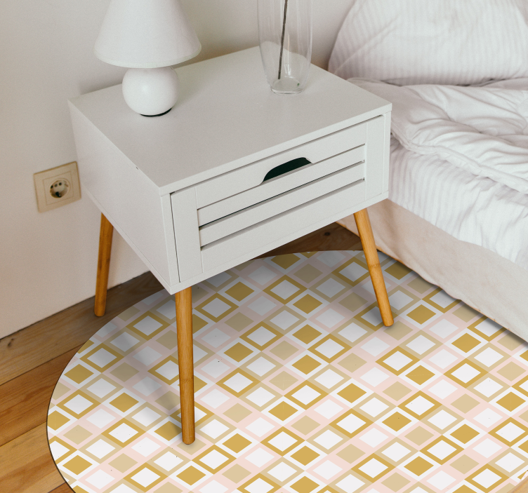 Geometric lattice pattern geometric vinyl rug - TenStickers