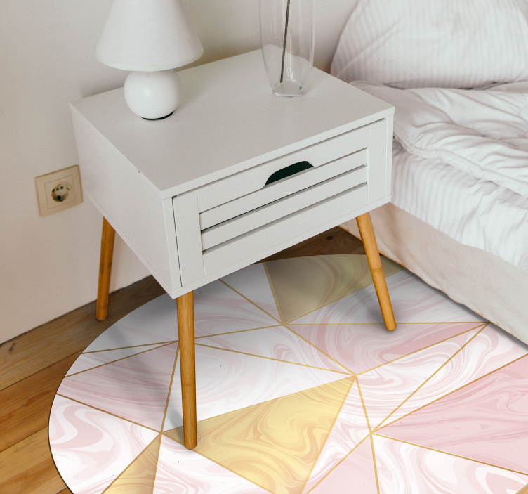 Geometric marble composition geometric vinyl rug - TenStickers