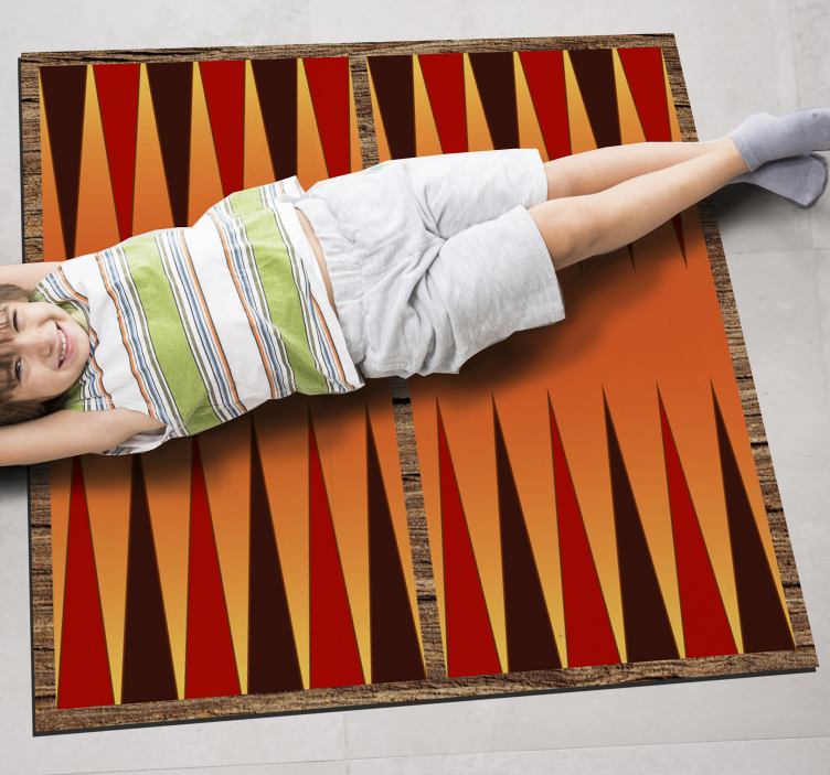Geometric Stripes striped vinyl rug - TenStickers