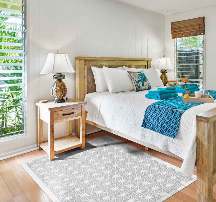 Geometric vinyl rug geometric pattern accent - TenStickers