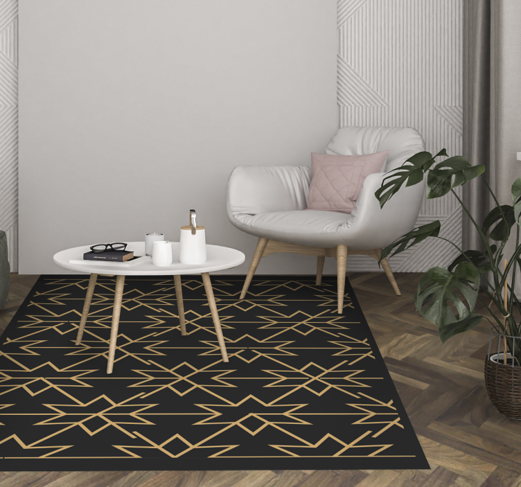 Geometric vinyl rug geometric starburst - TenStickers