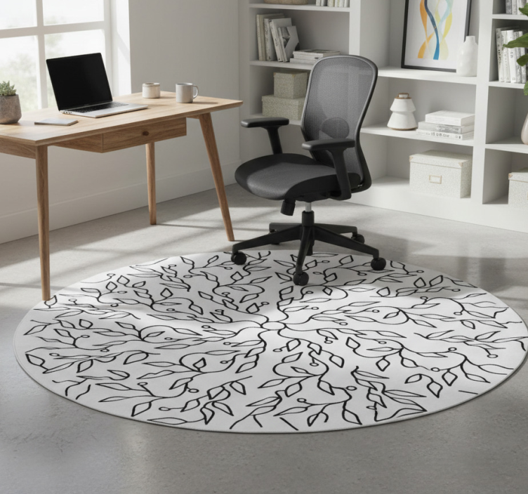 Geometric vinyl rug tree of life design - TenStickers