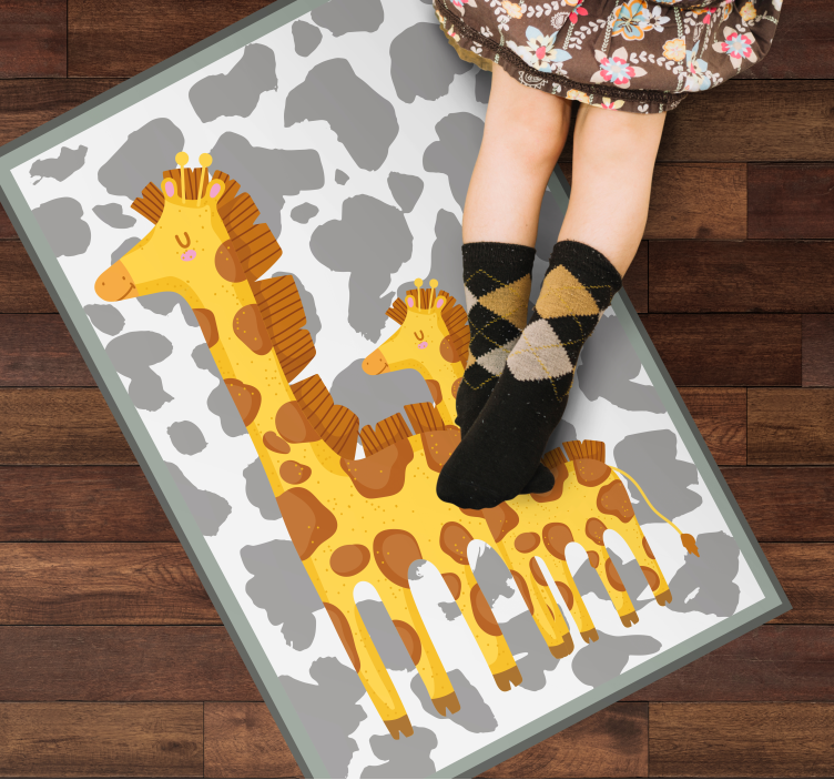 Giraffe Family Motif playroom carpet - TenStickers