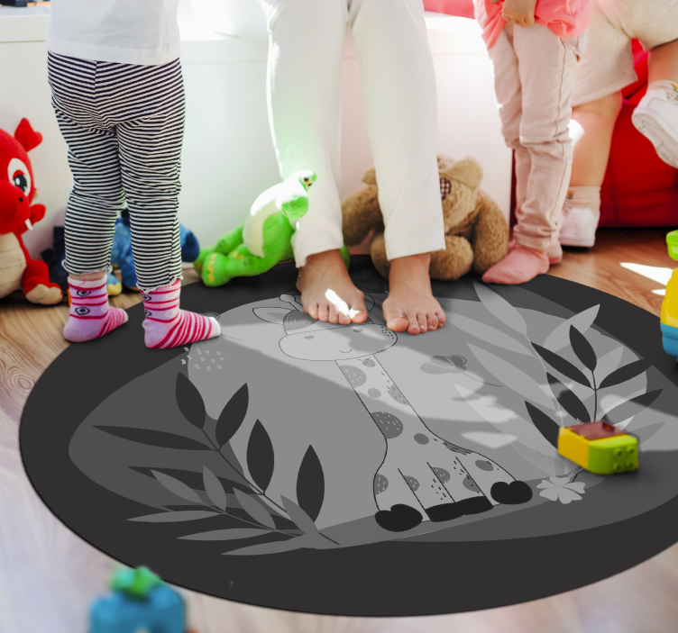 Giraffe nursery theme nursery vinyl rug - TenStickers