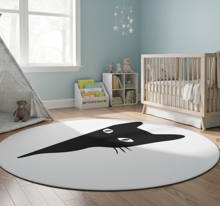 Glancing cat animal vinyl rug - TenStickers