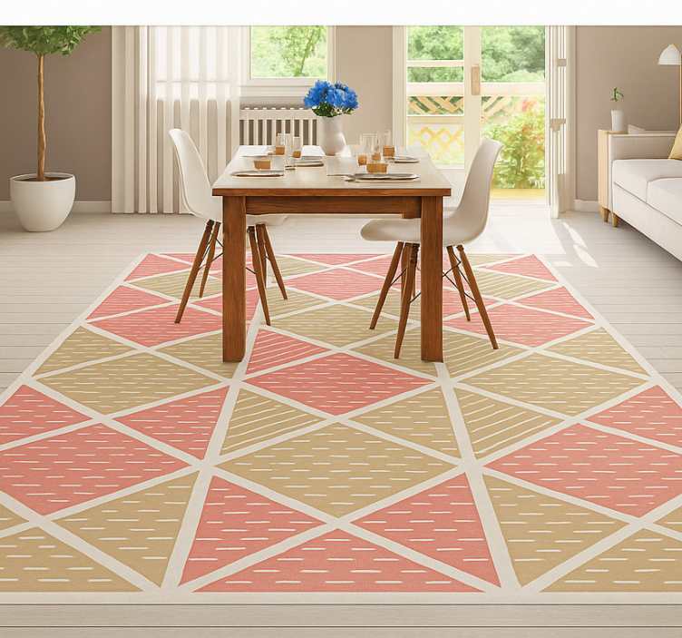 Vinyl rug for dining room Graphic Scandinavian Style - TenStickers