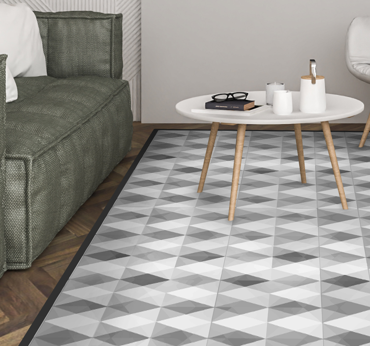 Gray mountains geometric vinyl rugs - TenStickers