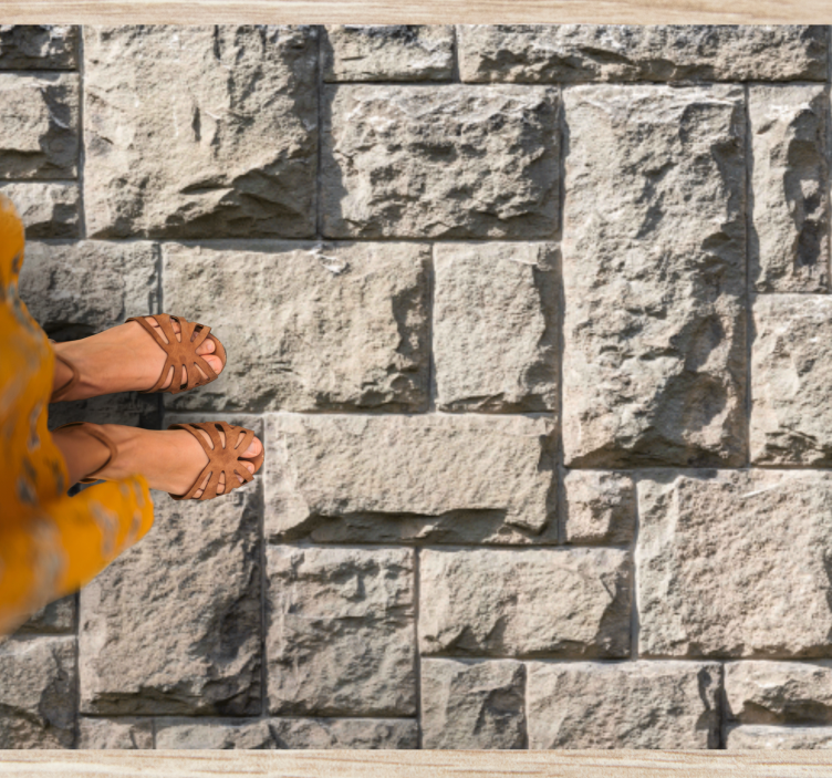 Gray surface stone effect vinyl rug - TenStickers