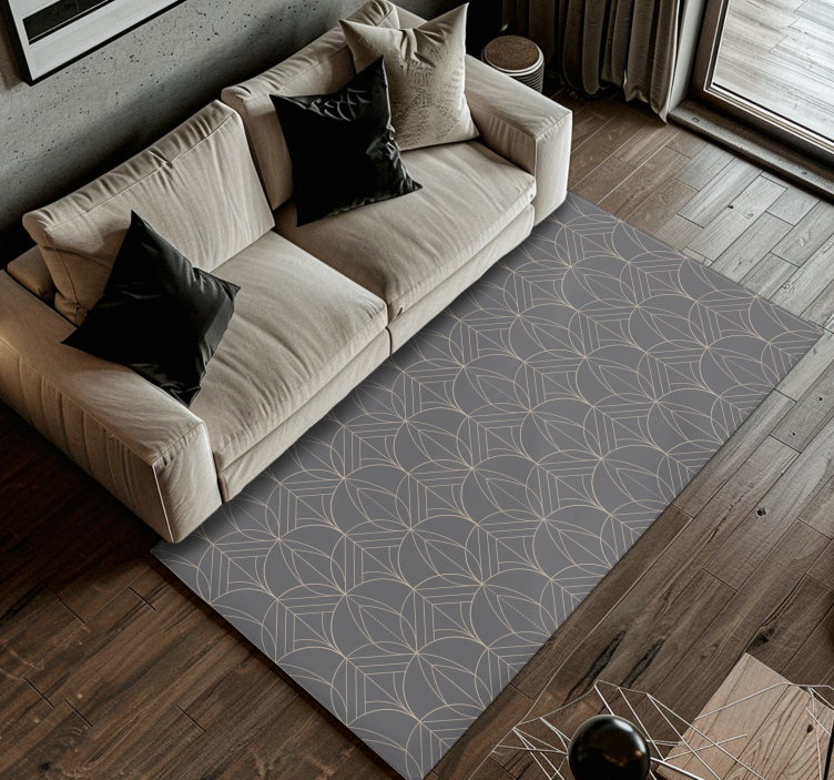 Geometric Grey Pattern rug - TenStickers