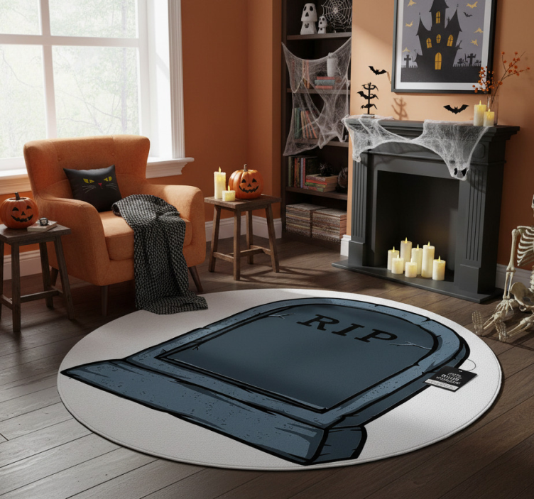 Halloween vinyl rug grave eerie and unusual - TenStickers