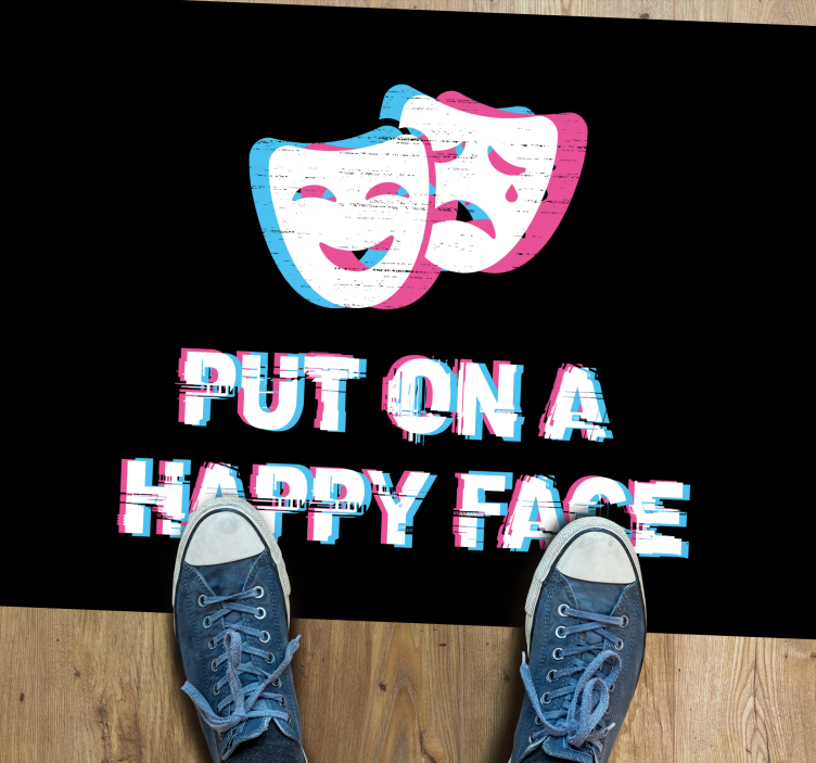 Happy Face Expression custom rug - TenStickers