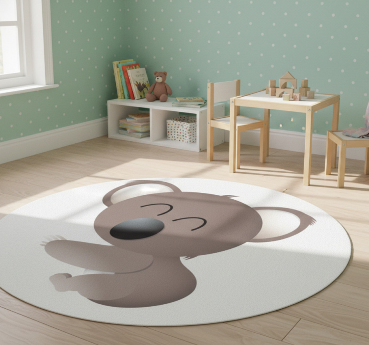 Happy koala animal vinyl rug - TenStickers