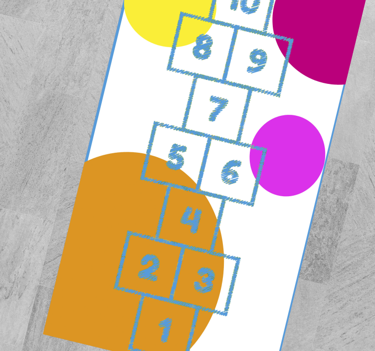 Hopscotch Graphic game vinyl rug - TenStickers