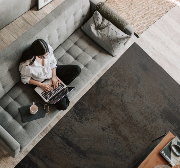 Industrial gray rusty iron texture carpet - TenStickers