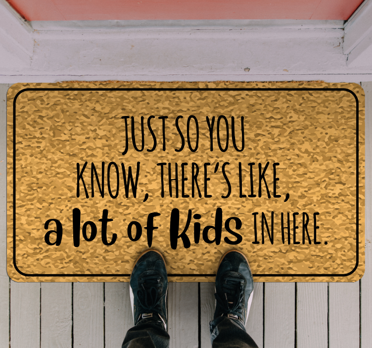 Informative Entry Text custom rug - TenStickers