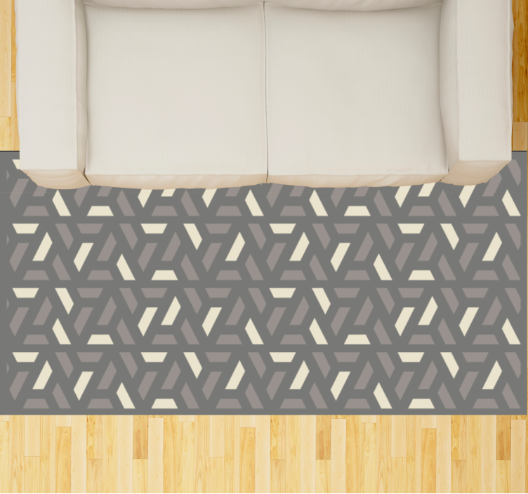 Interlocking Lattice geometric rug - TenStickers