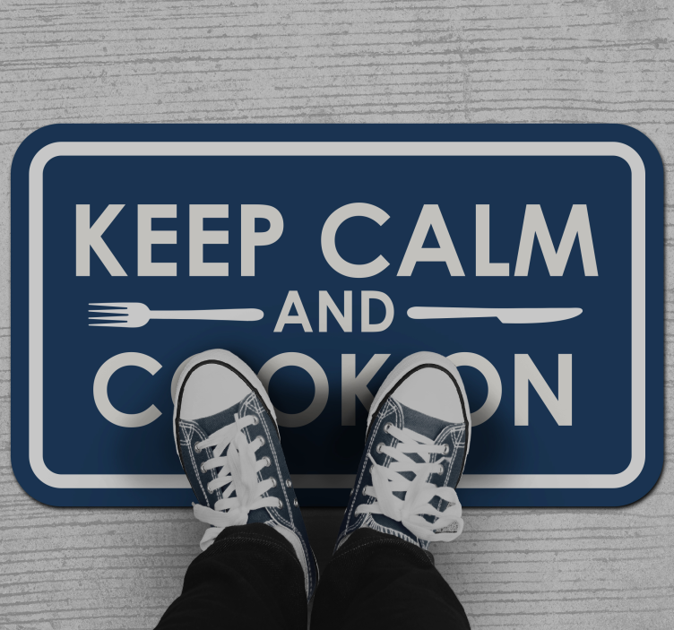 Keep Calm Cook custom rug - TenStickers
