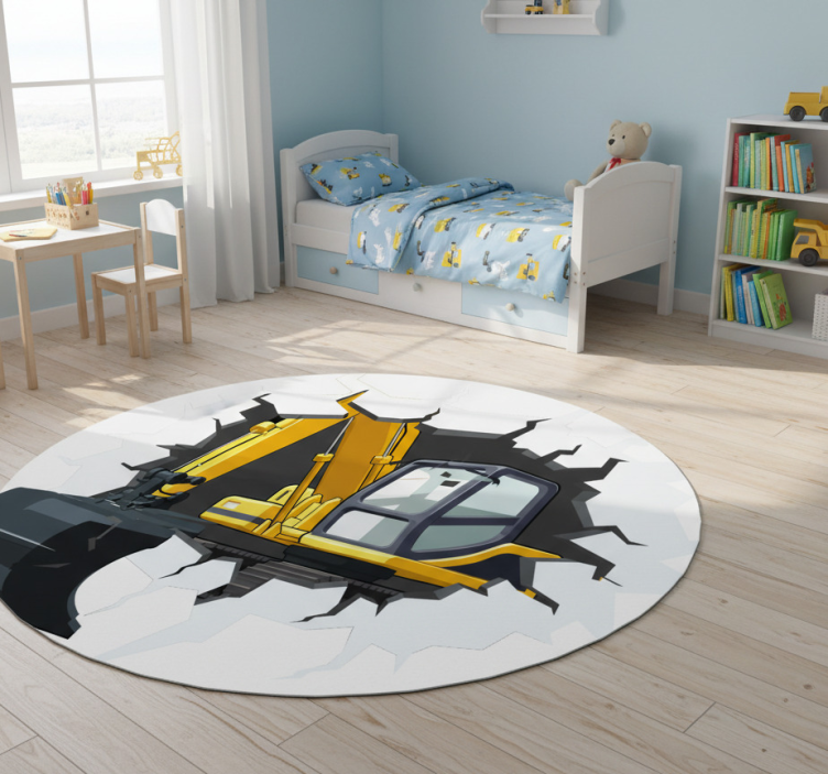 Kids vinyl rug bagger hole in the wall - TenStickers