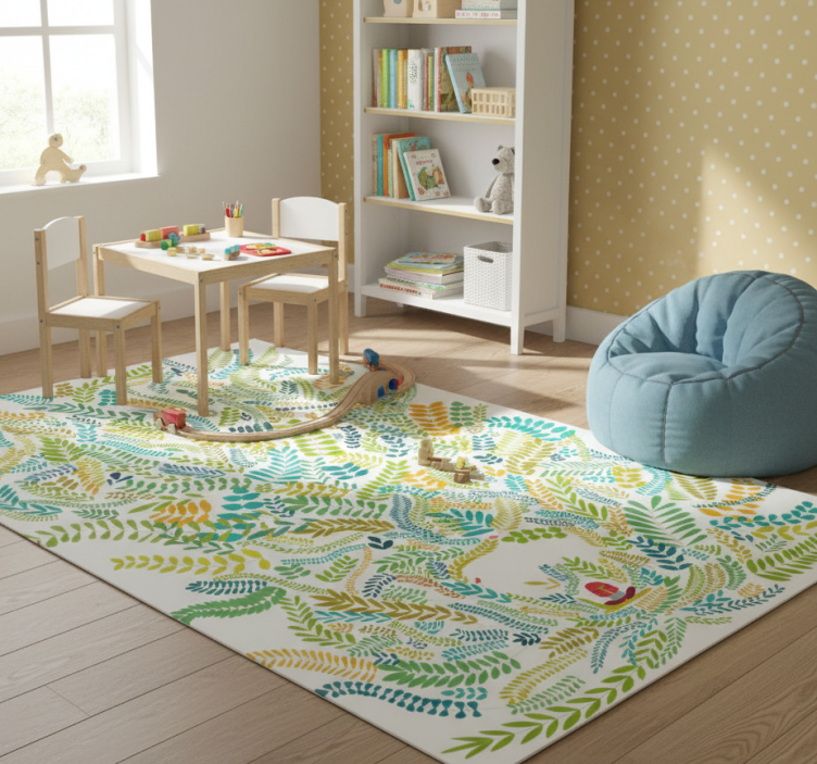 Kids vinyl rug beautiful fantasy reading vinyl - TenStickers