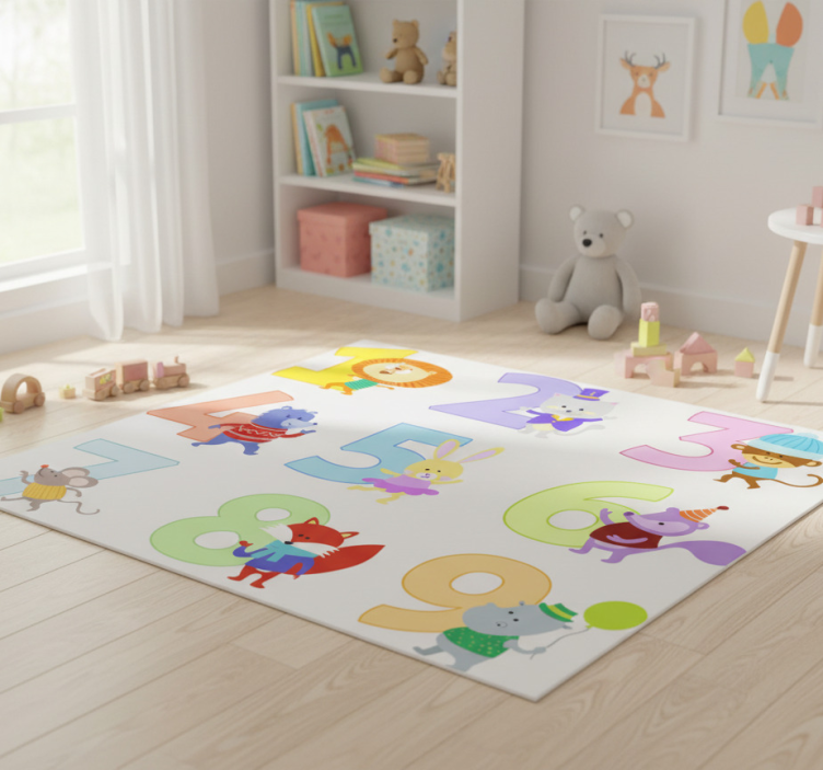 Kids vinyl rug children's number sticker collection - TenStickers