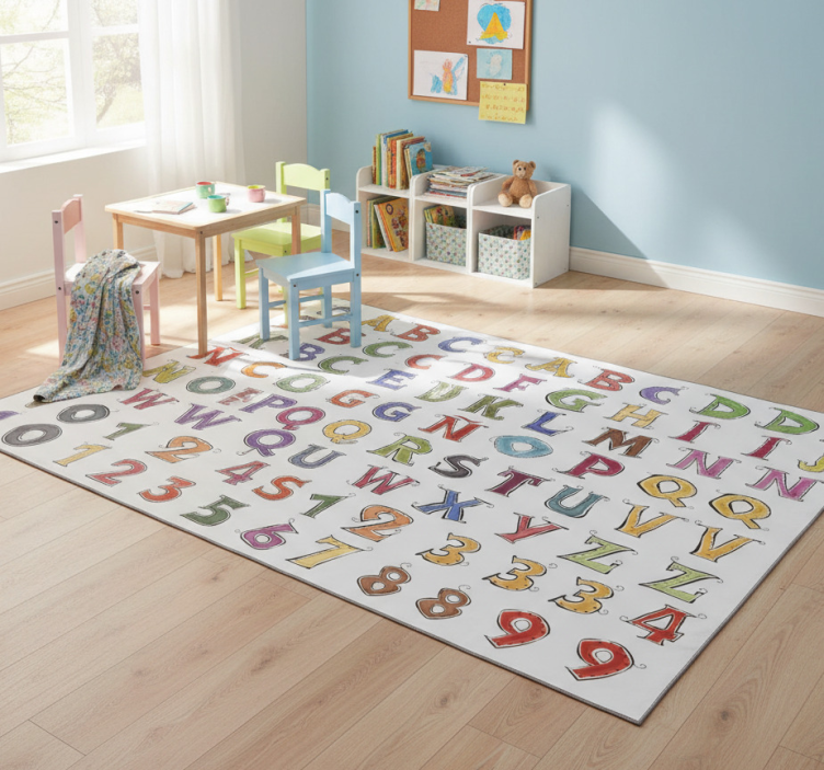 Kids vinyl rug complete spanish alphabet - TenStickers