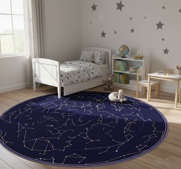 Kids vinyl rug constellation map - TenStickers