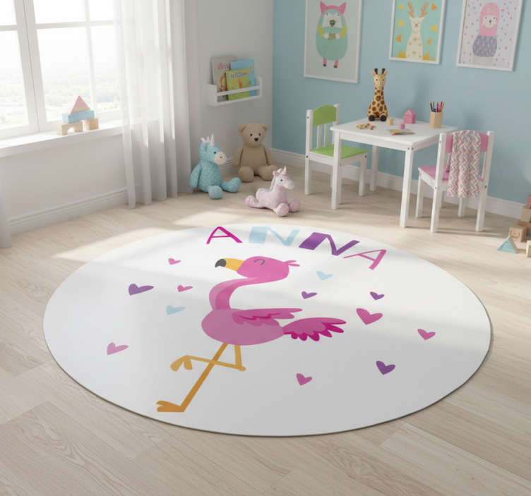 Kids vinyl rug customizable flamenco design - TenStickers