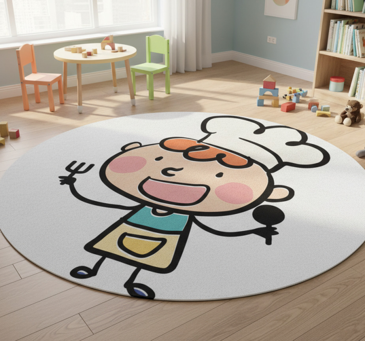 Little chef kids vinyl rug - TenStickers