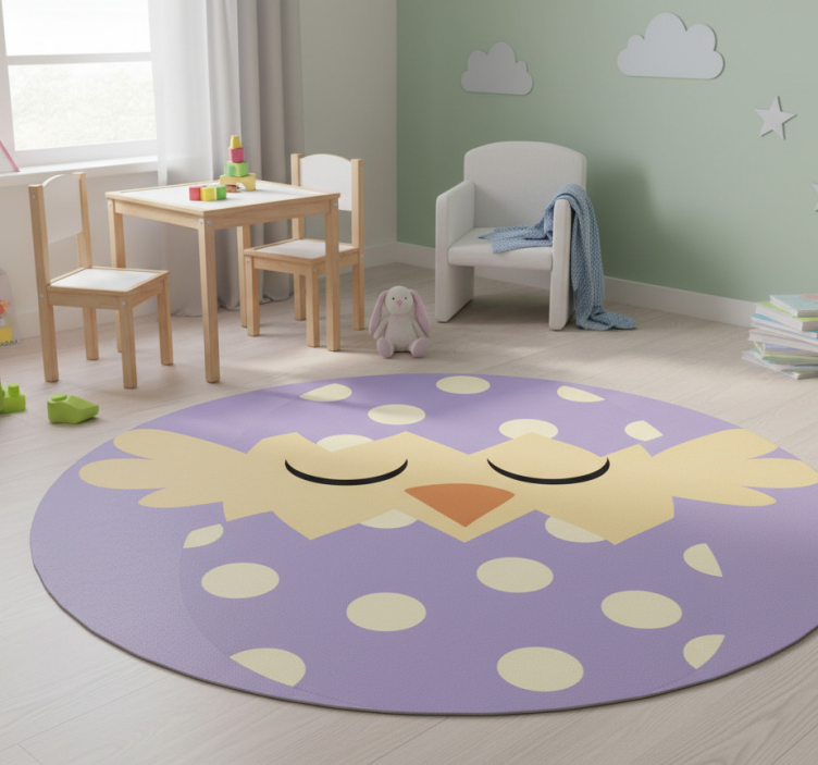 Kids vinyl rug easter bird - TenStickers