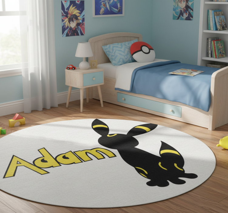 Kids vinyl rug featuring anime pokémon design - TenStickers