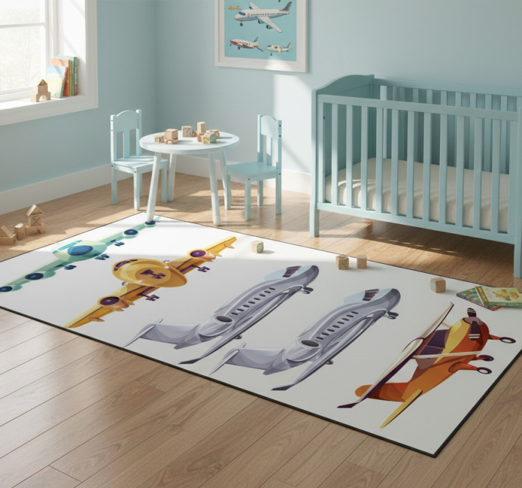 Kids vinyl rug front plane pack - TenStickers