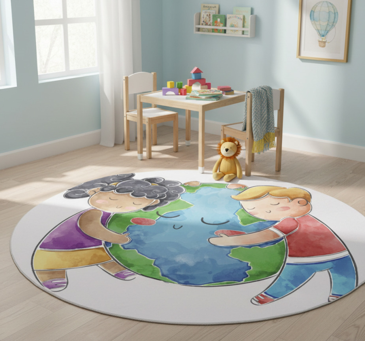 Kids vinyl rug globe for children - TenStickers