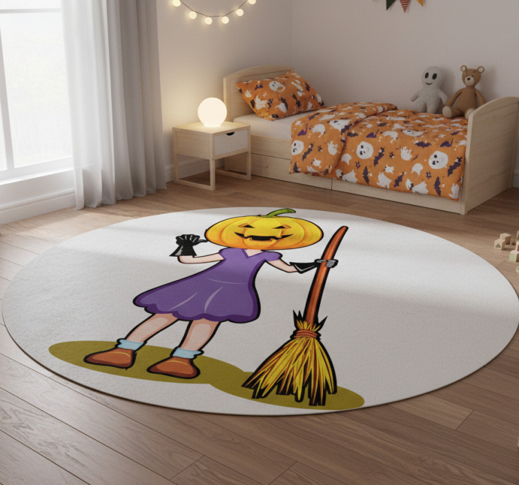 Kids vinyl rug halloween illustration decor - TenStickers