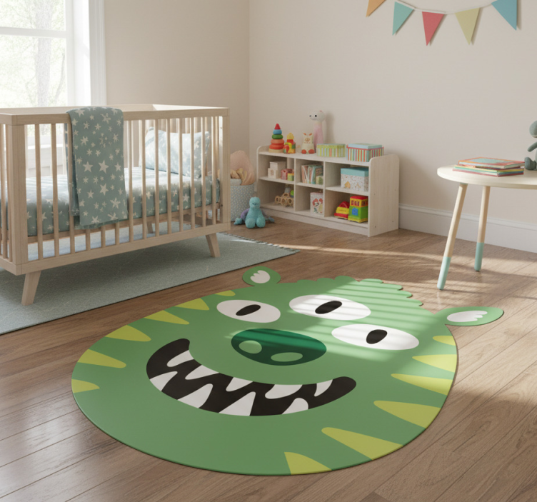 Kids vinyl rug happy monster vinyl - TenStickers