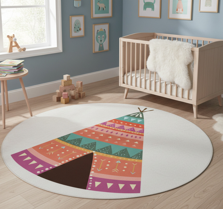 Kids vinyl rug indian store headboard - TenStickers