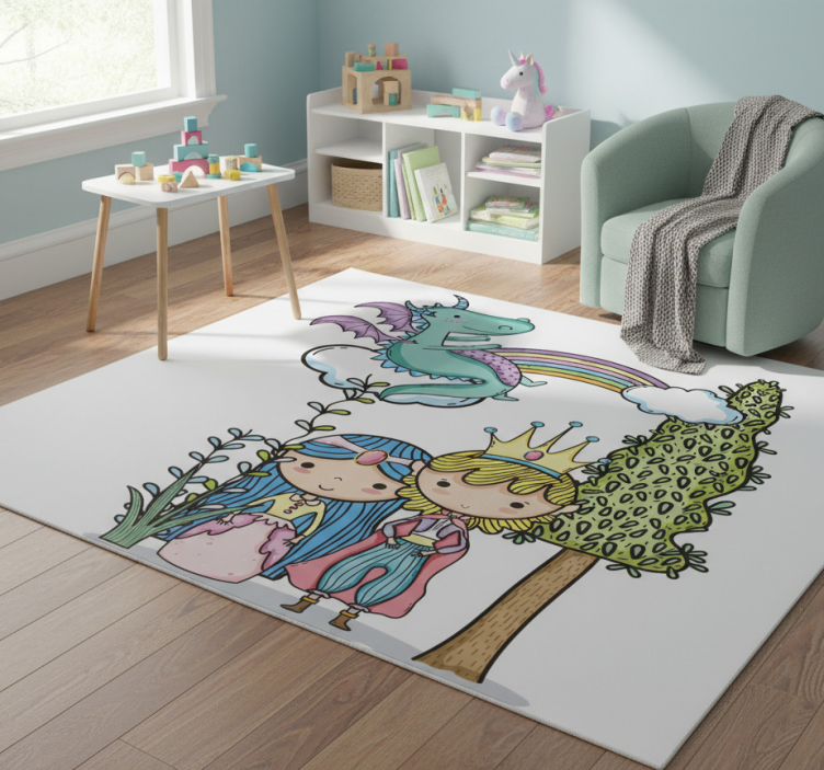 Kids vinyl rug magical world - TenStickers