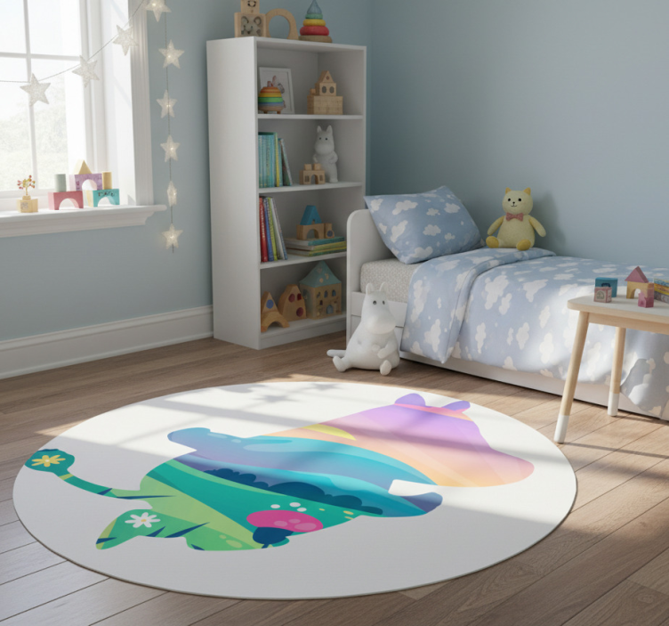 Kids vinyl rug moomin world - TenStickers