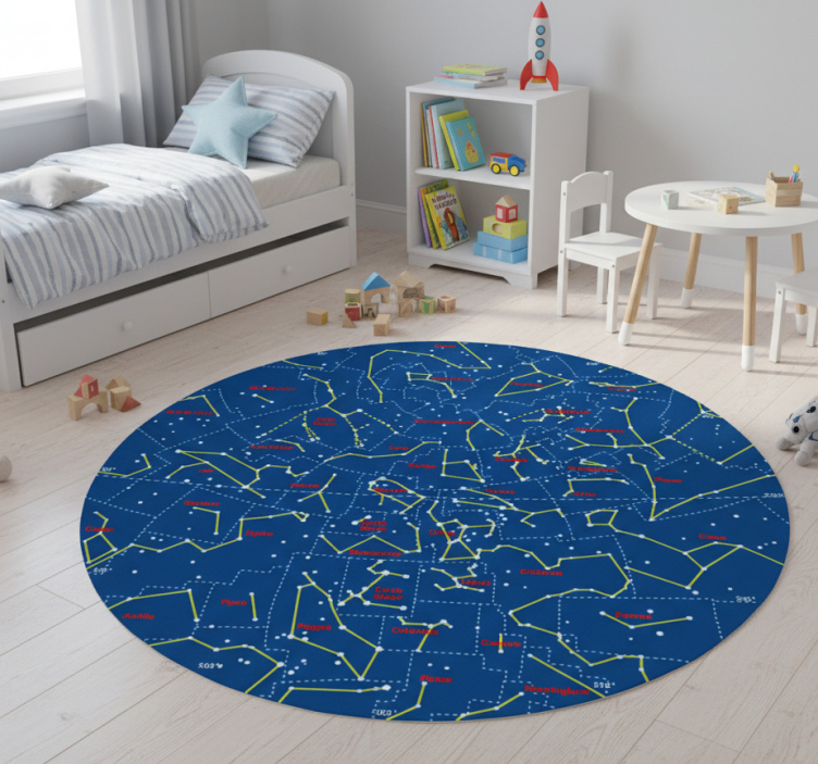 Kids vinyl rug southern hemisphere constellations - TenStickers