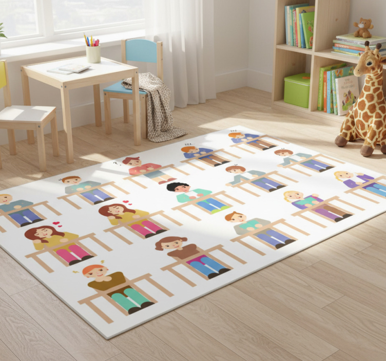 Kids vinyl rug student desk sticker collection - TenStickers