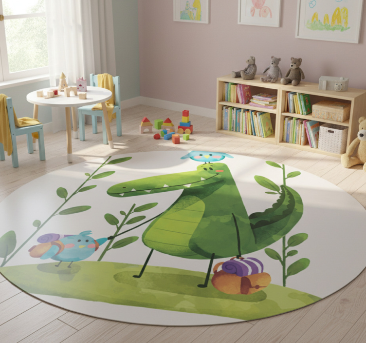 Kids vinyl rug swamp buddies - TenStickers