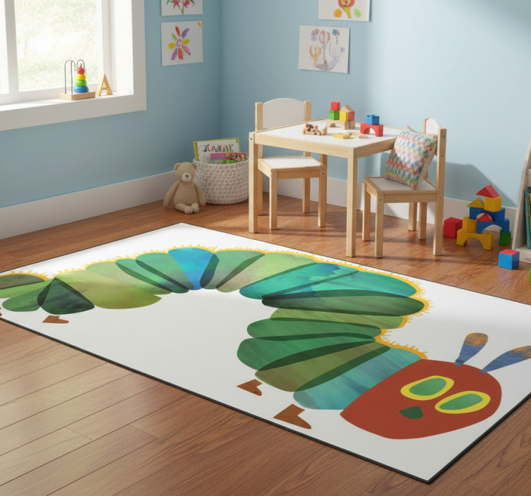 Kids vinyl rug the always hungry caterpillar - TenStickers