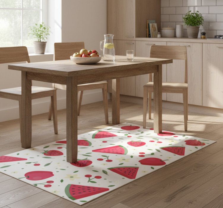 Kitchen vinyl rug with assorted fruit pattern - TenStickers