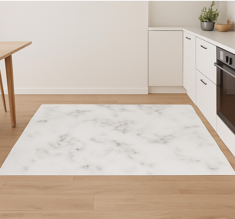 Kitchen vinyl rug with simple marble pattern - TenStickers